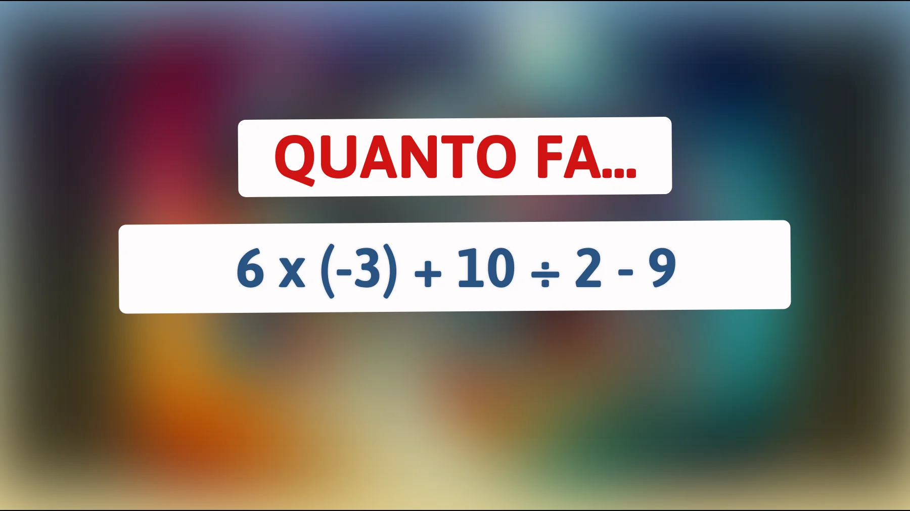 "Solo le menti più brillanti trovano la risposta a questo indovinello matematico misterioso. Riesci a risolverlo?""