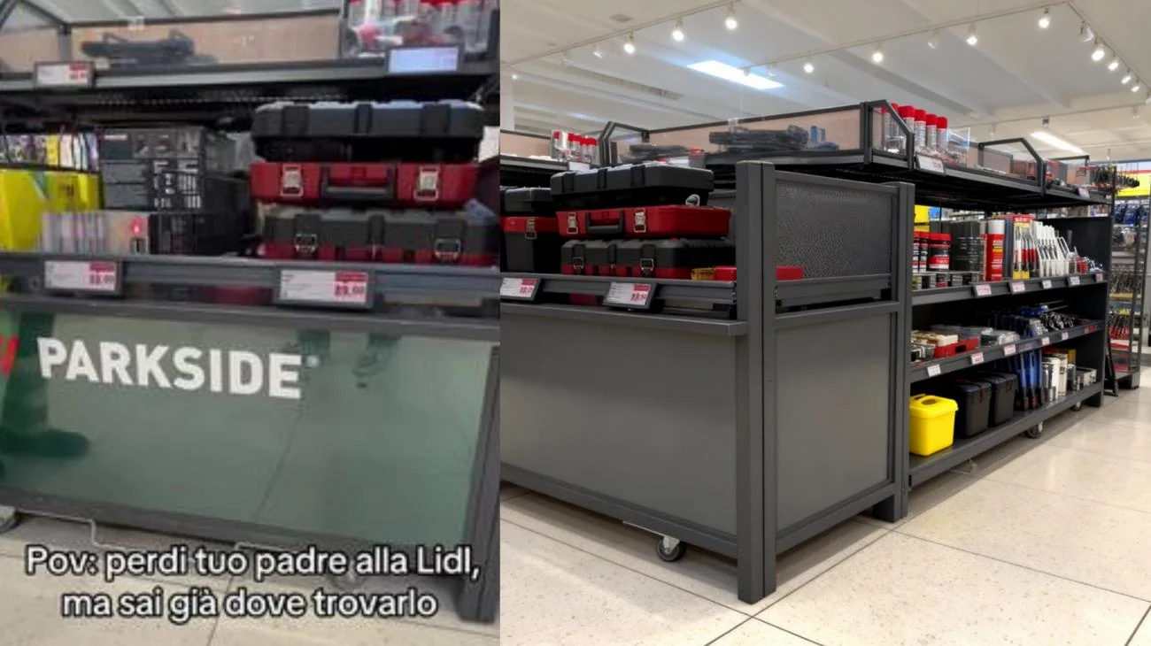 Lui troppo felice 😄 #supermercato #lidl #attrezzi #parkside #padre"