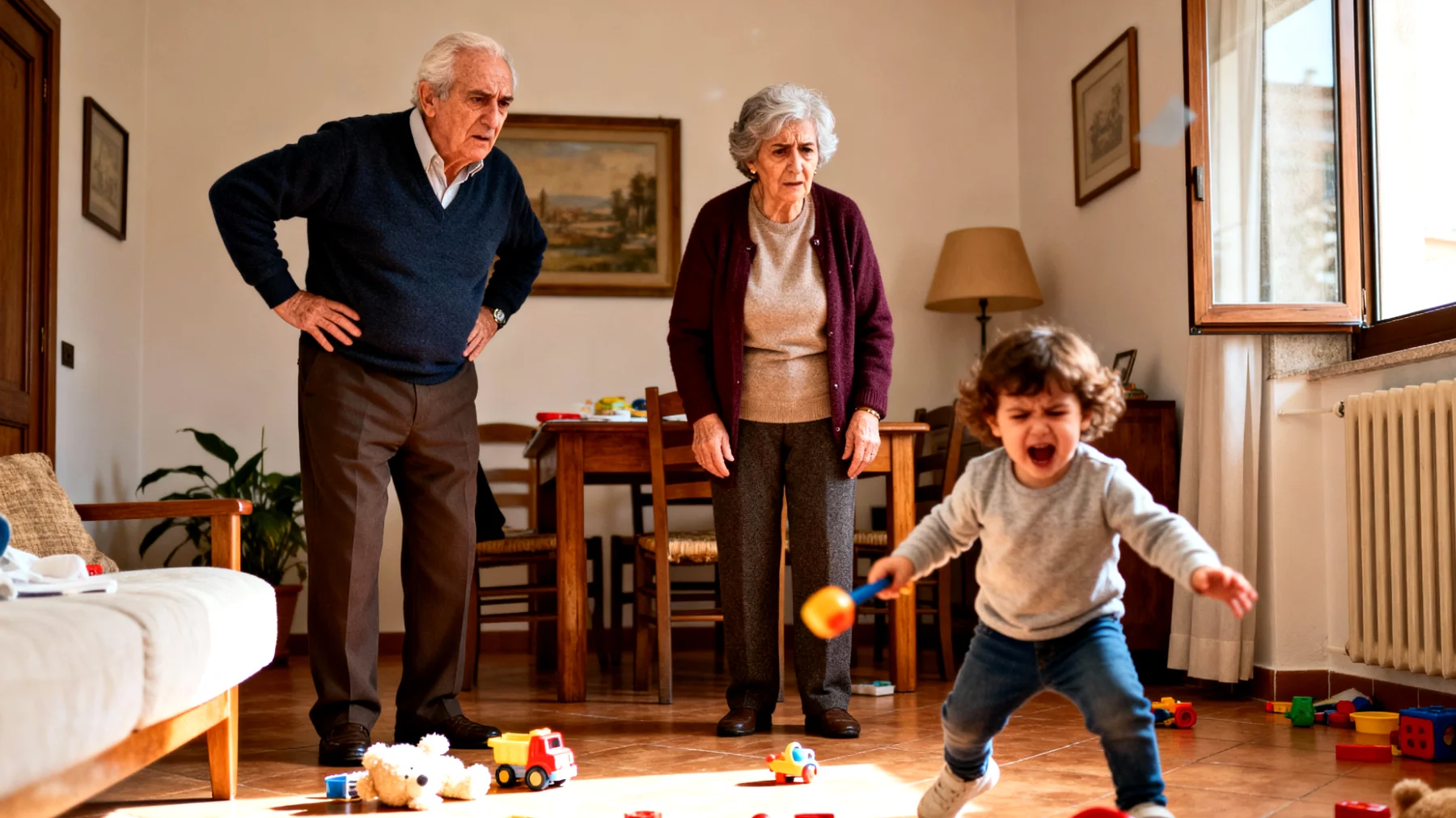 I nonni faticano a gestire le reazioni esplosive e i capricci dei nipoti bambini quando devono affrontare piccole frustrazioni quotidiane, come non ottenere subito ciò che vogliono o dover interrompere un gioco"