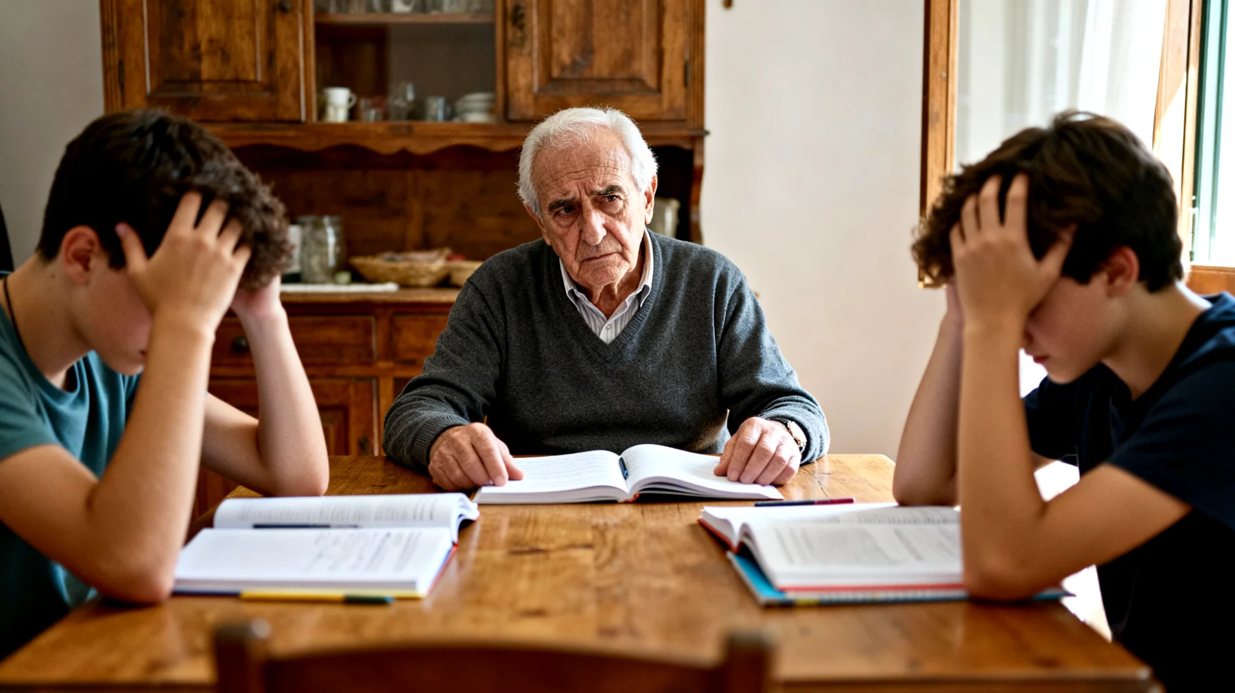 Il nonno esercita pressioni eccessive sugli adolescenti nipoti riguardo al rendimento scolastico, alle attività sportive e alle scelte future, creando tensioni nel rapporto e generando ansia nei ragazzi che sentono di dover corrispondere a standard troppo elevati."