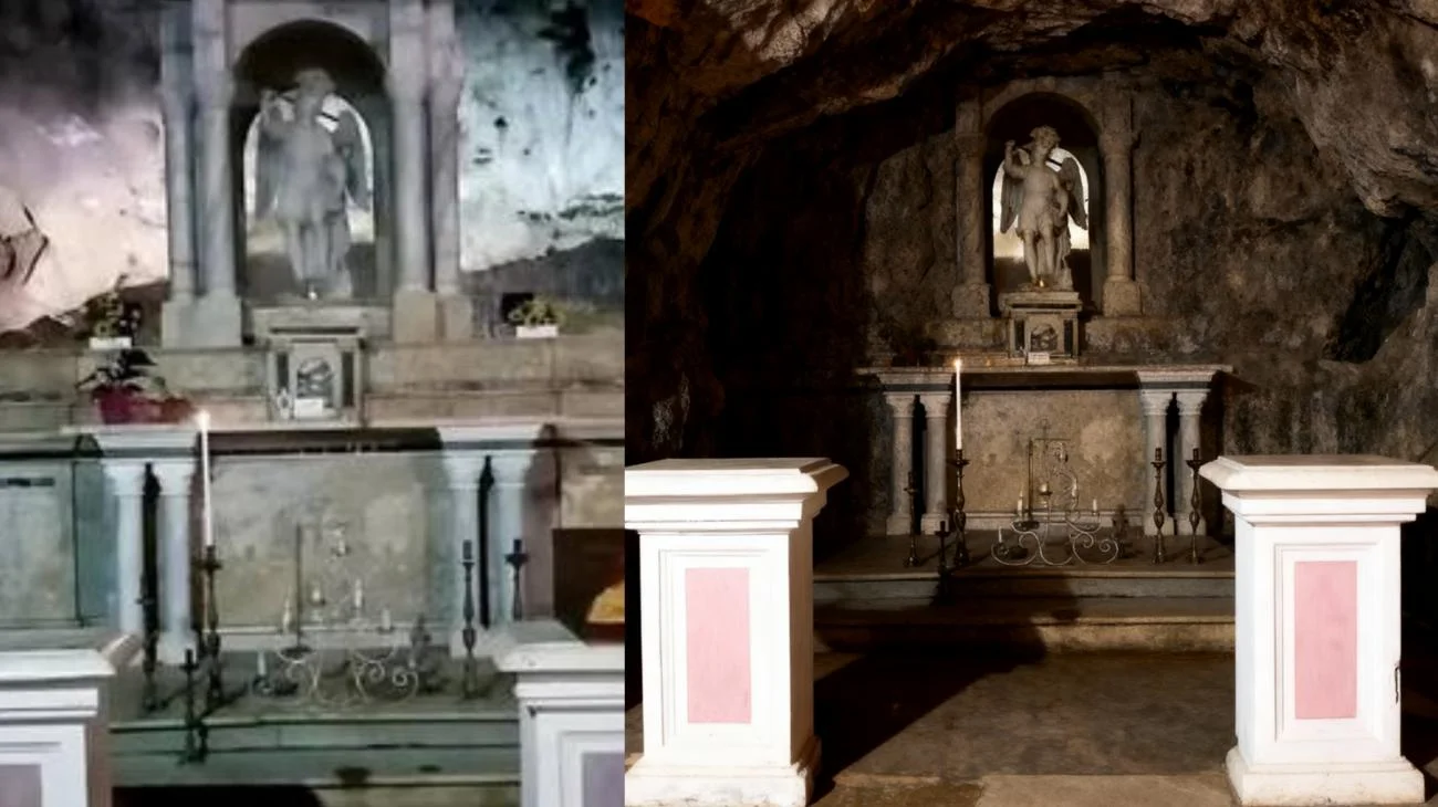 grotta di san Michele arcangelo #angelom80official #viralm80"