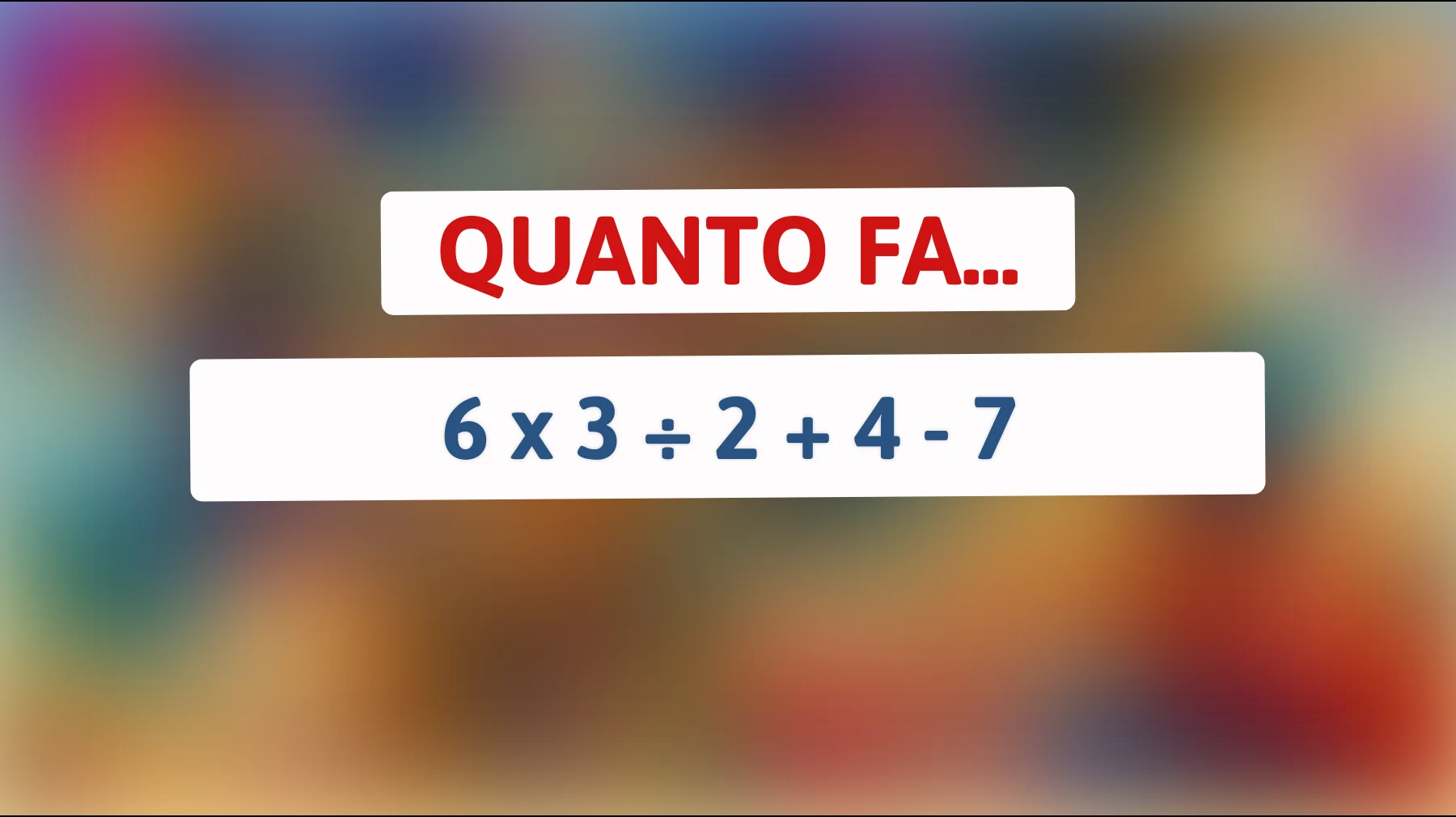 Scopri il trucco matematico che solo i geni possono risolvere! Riuscirai a rispondere correttamente a questo enigma?"