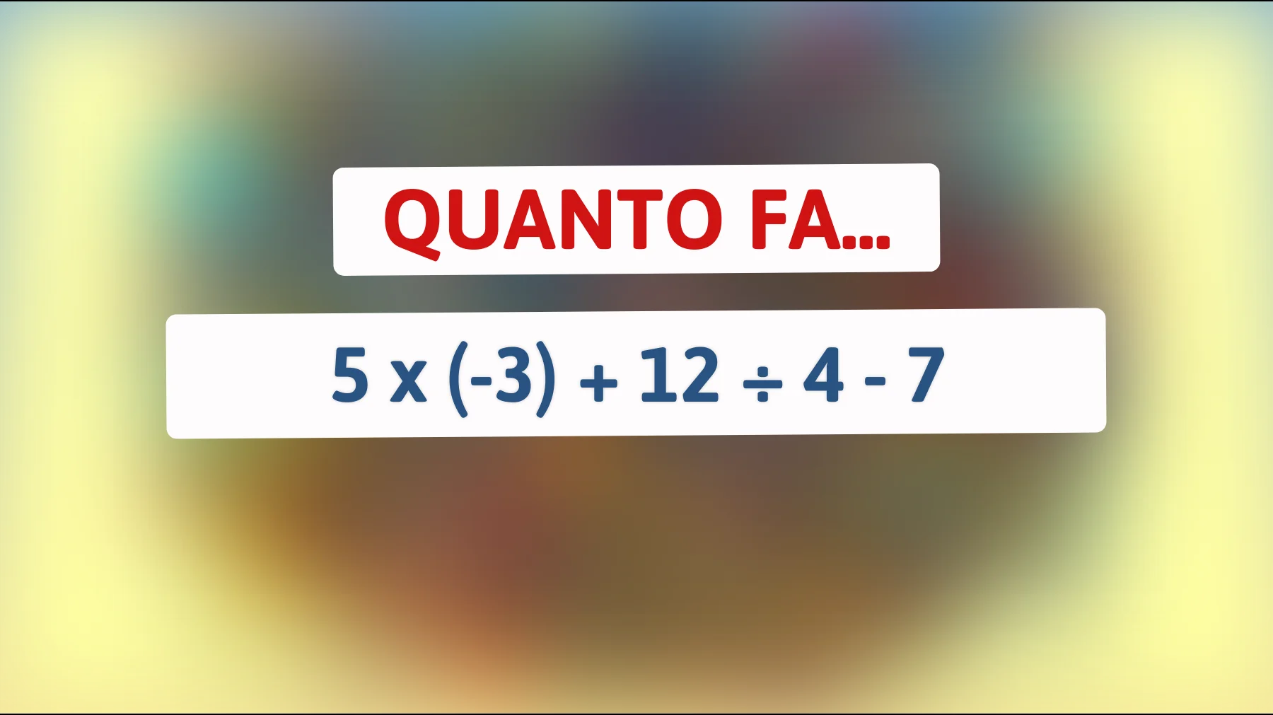 Scopri la risposta che il 98% delle persone sbaglia a questo semplice calcolo matematico! Sei abbastanza geniale per risolverlo?"