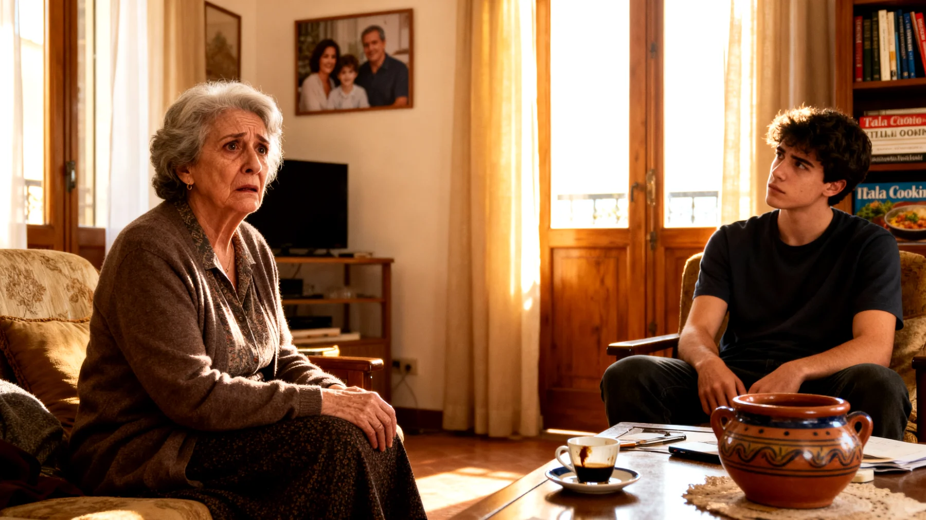 Nonna preoccupata per il comportamento impulsivo e ribelle del nipote giovane adulto che mette a rischio il suo futuro e rifiuta consigli e supporto familiare"